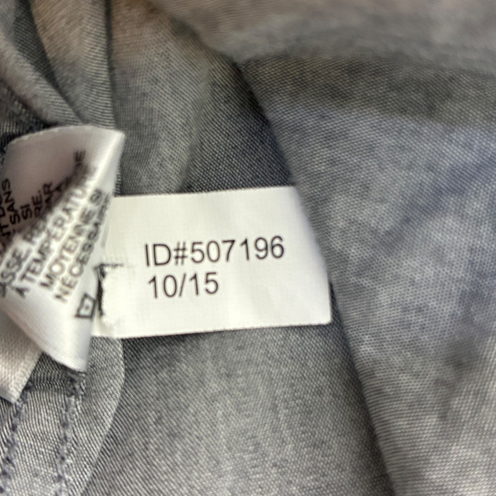 Express 1MX Extra Slim Fit Dress Shirt Mens L Gray Minimalist Modern Office - Picture 7 of 7